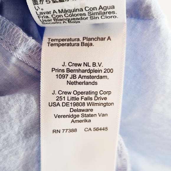 J. Crew Palmero Smocked Waist Blue Linen Dress Small Tall 2023 - Picture 5 of 11